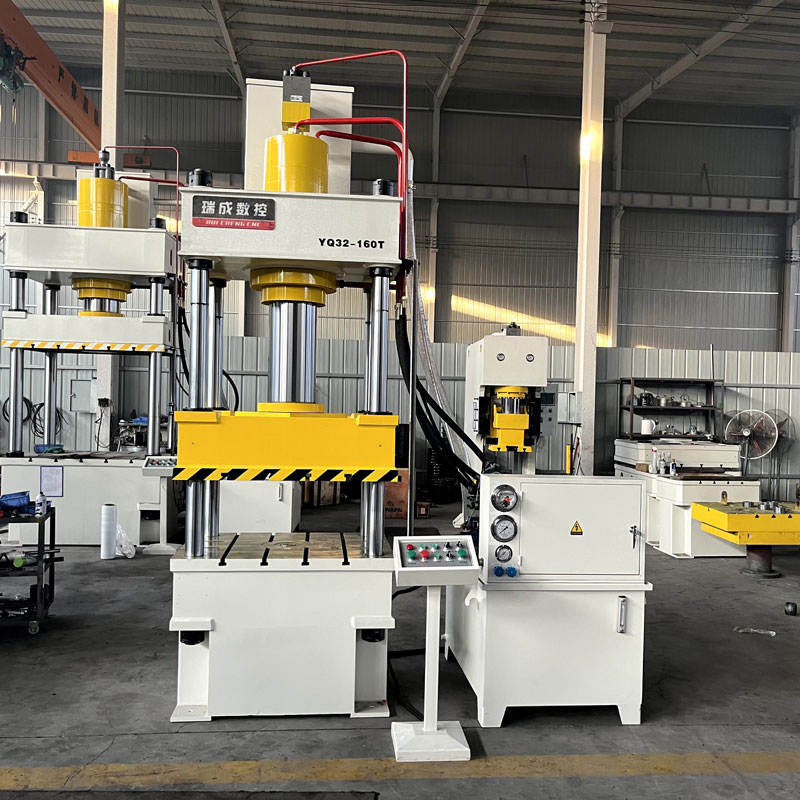 160T四柱液压机   快速下顶缸